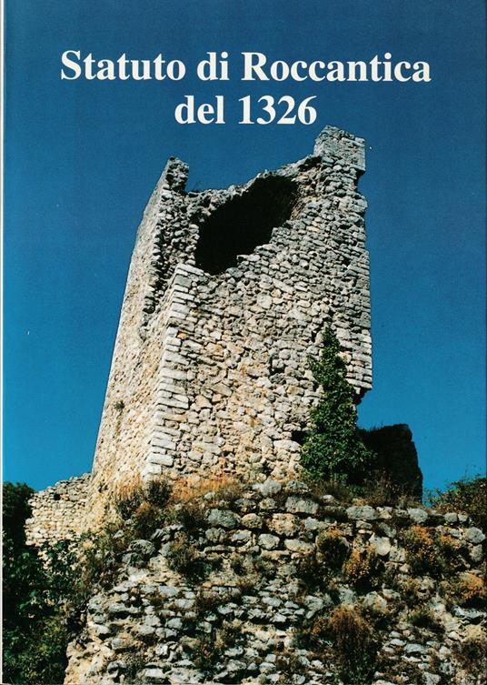 Statuto di Roccantica del 1326 - copertina