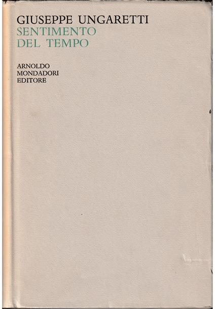 Vita d'un uomo 2 Poesie II Sentimento del tempo 1919-1935 - copertina