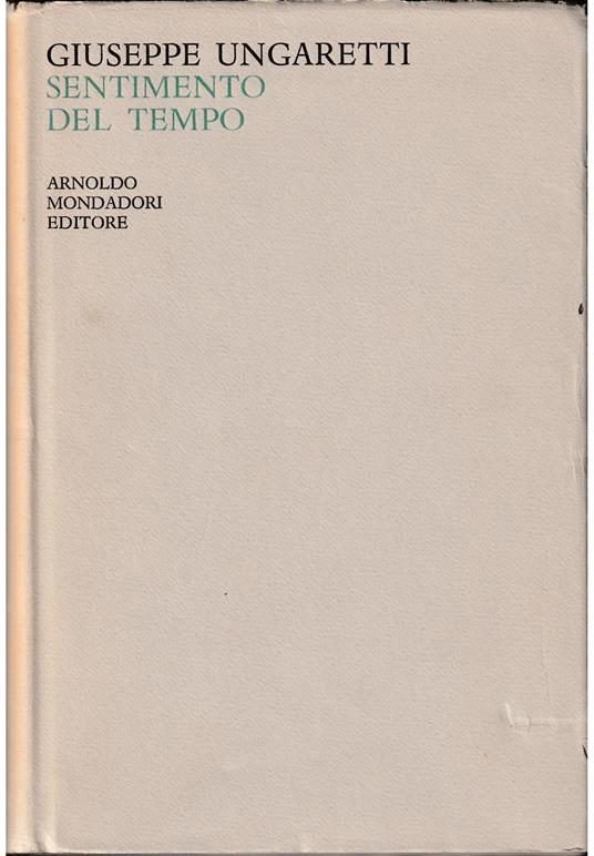 Vita d'un uomo 2 Poesie II Sentimento del tempo 1919-1935 - copertina