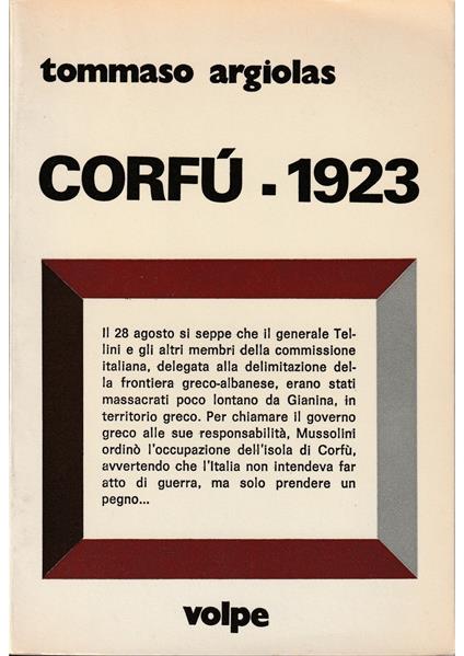 Corfù 1923 - copertina
