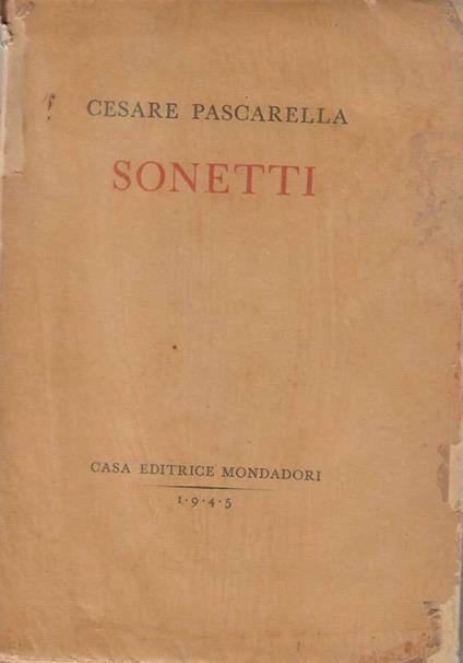 Sonetti - Cesare Pascarella - copertina