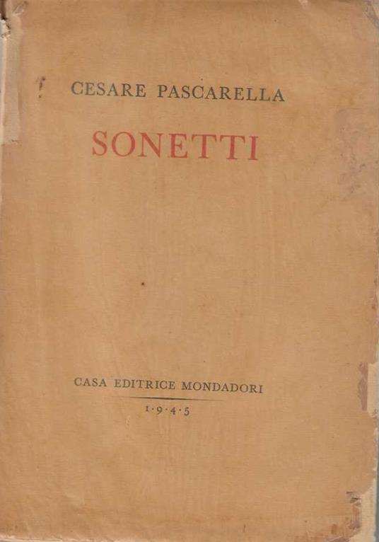 Sonetti - Cesare Pascarella - copertina