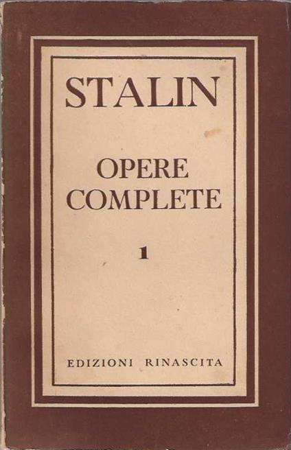 Opere Complete - Stalin - copertina