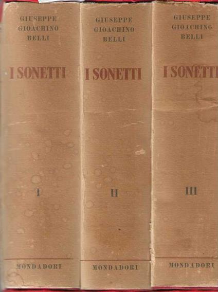I Sonetti - Gioachino Belli - copertina