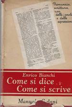 Come si dice, come si scrive