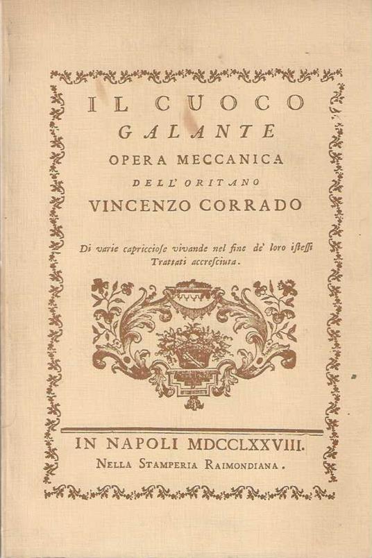 Il Cuoco Galante - Vincenzo Corrado - copertina