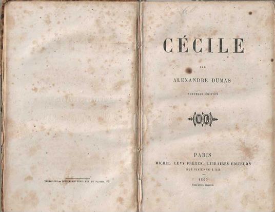 Cécile - Alexandre Dumas - copertina