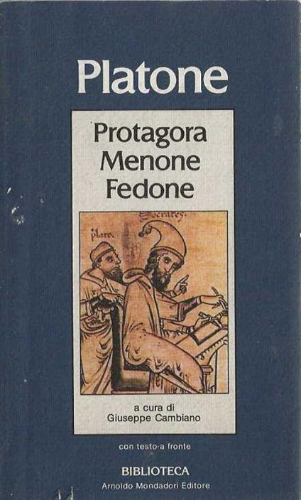 Protagora Menone Fedone - Platone - copertina