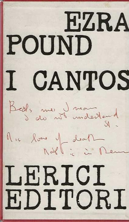 I Cantos - Ezra Pound - copertina