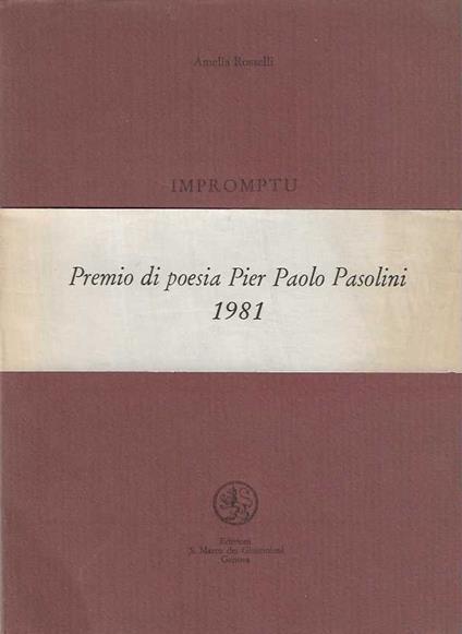 Impromptu - Amelia Rosselli - copertina