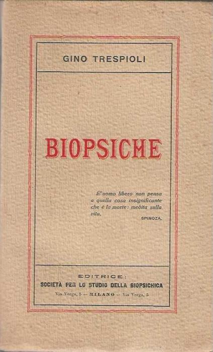 Biopsiche - Gino Trespioli - copertina