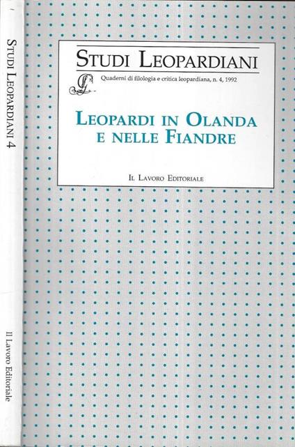 Leopardi in Olanda e nelle Fiandre - copertina