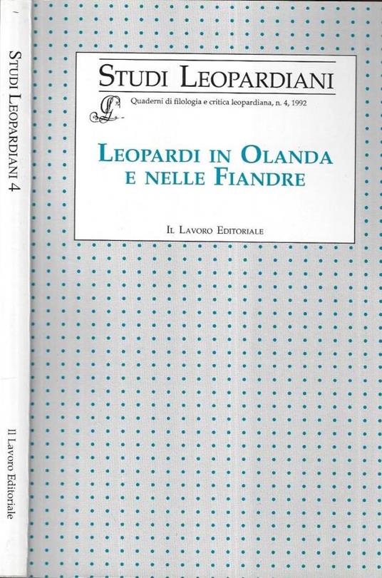 Leopardi in Olanda e nelle Fiandre - copertina