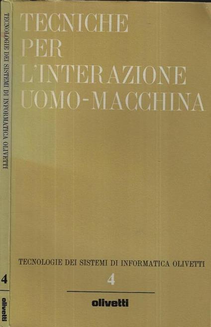 Tecniche per l' interazione uomo - macchina - copertina
