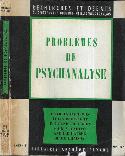 Problèmes de psychanalyse - copertina