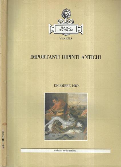 Importanti dipinti antichi - copertina