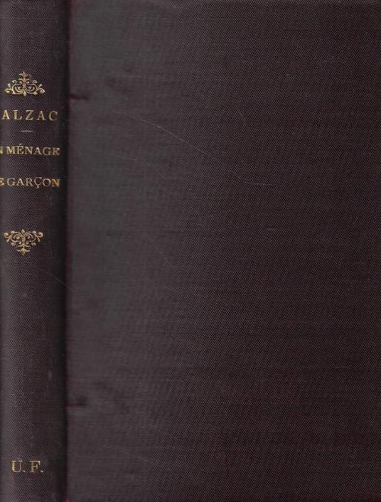 Un menage de garcon - Honoré de Balzac - copertina