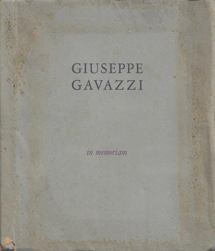 Giuseppe Gavazzi - copertina