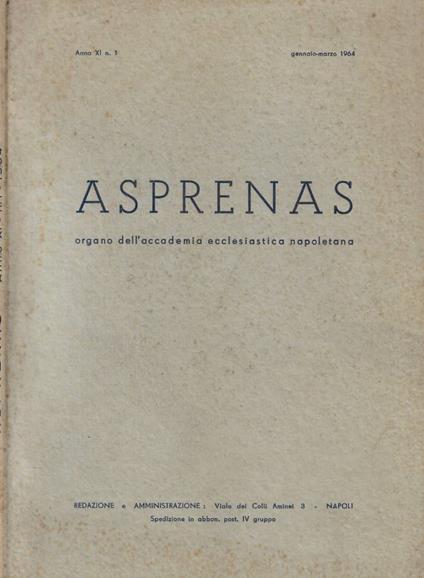 Asprenas n. 1 Anno 1964 - copertina