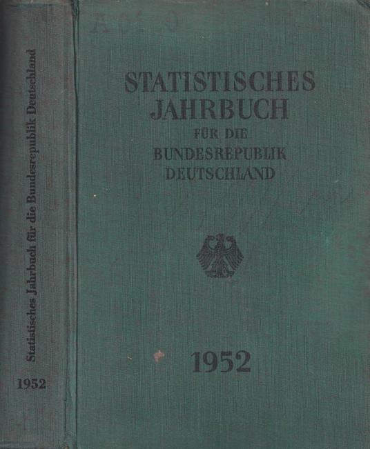 Statistisches Jahrbuch, 1952 - copertina