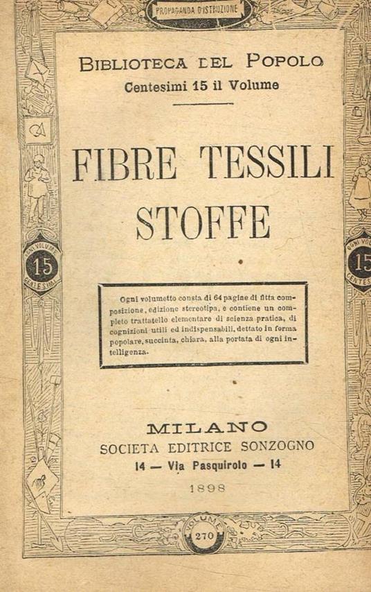 Fibre tessili, stoffe - copertina