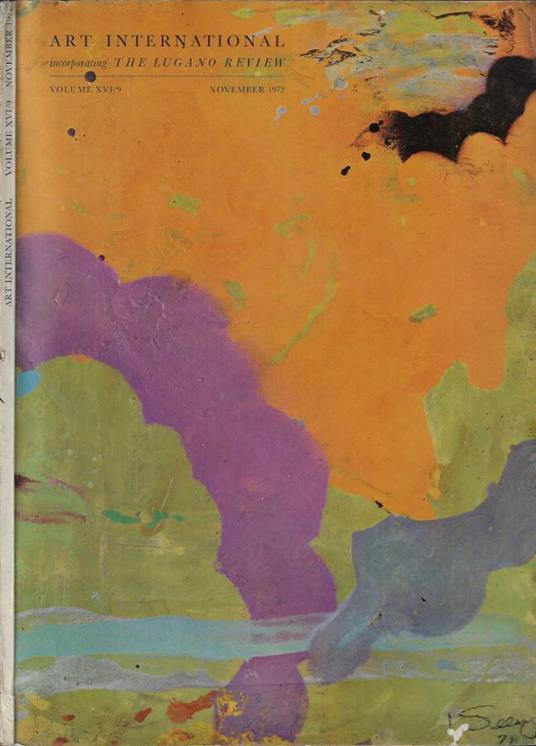 Art International vol. XVI/9 Anno 1972 - copertina