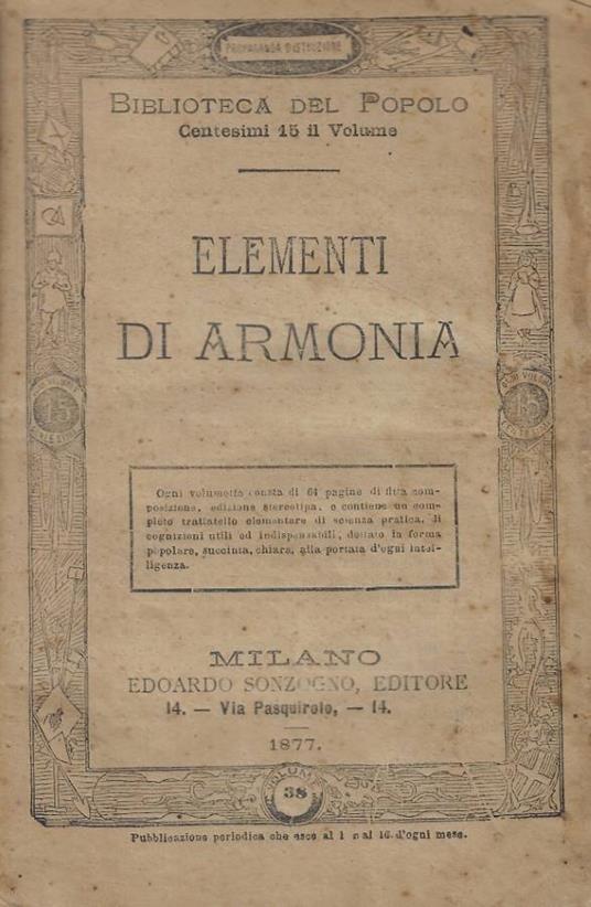 Elementi di armonia - copertina
