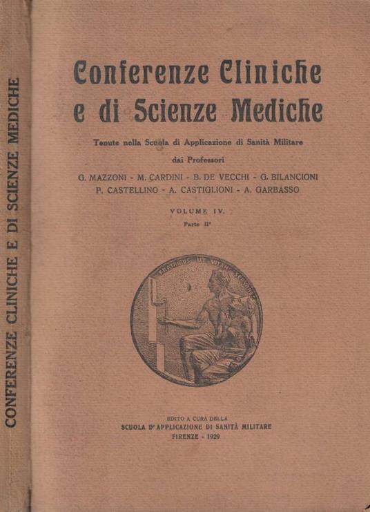Conferenze cliniche e di scienze mediche Vol. IV parte II - copertina