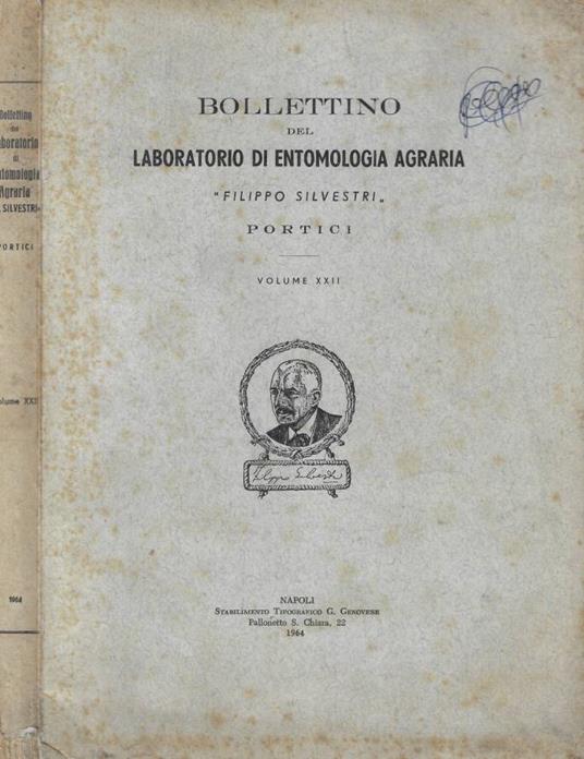 Bollettino del laboratorio di Entomologia Agraria Filippo Silvestri vol. XXII - copertina