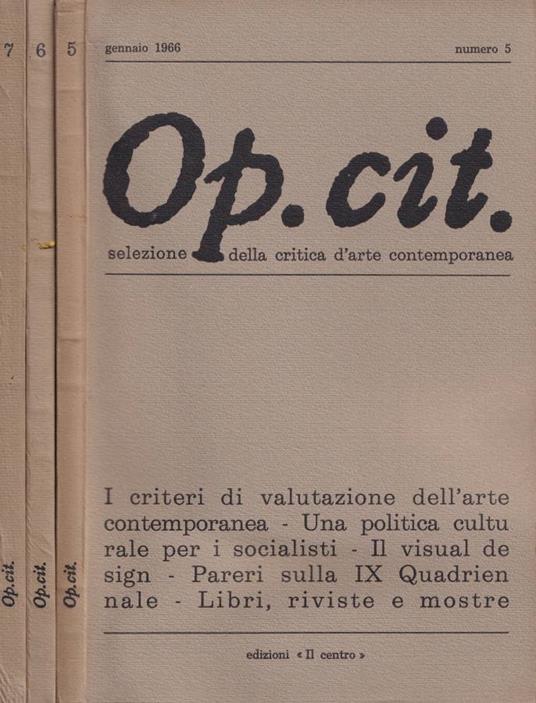 Op.cit., numero 5, 6, 7, 1966 - copertina