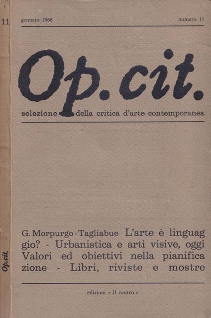 Op.cit., numero 11, 1968 - copertina