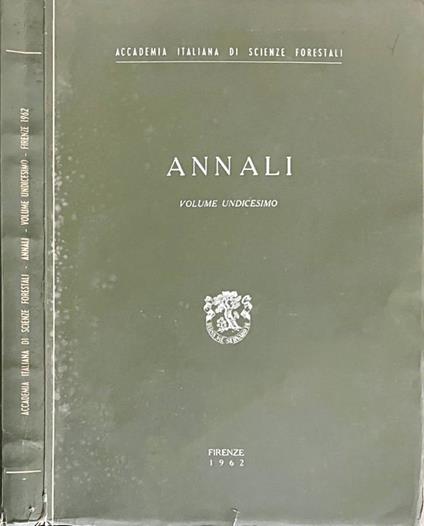 Annali, vol. XI, 1962 - copertina