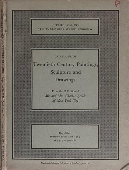 Catalogue of Twentieth Century Paintings, Sculpture and Drawings - copertina