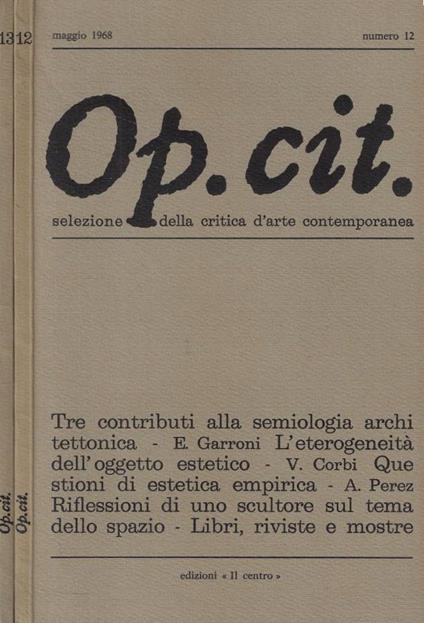 Op. Cit. n. 12-13 Anno 1968 - copertina