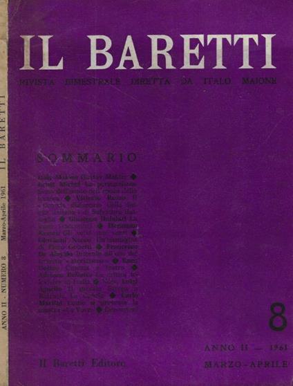 Il Baretti n. 8 Anno 1961 - copertina