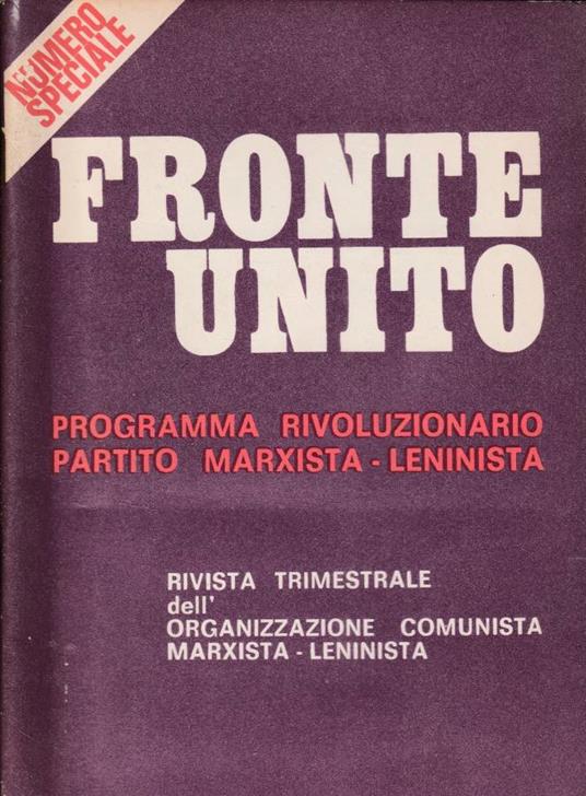 Fronte unito novembre 1976 - copertina