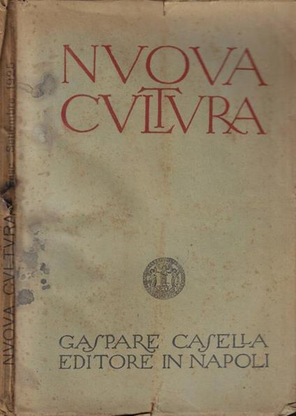 Nuova cultura Fasc. settembre 1925 - copertina