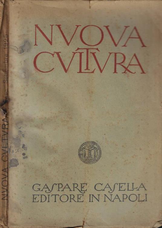 Nuova cultura Fasc. settembre 1925 - copertina