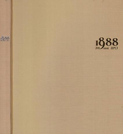 1888 100 anni BPCI - copertina