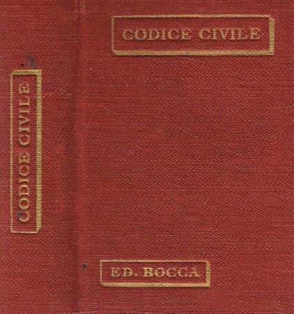 Codice Civile del Regno d'Italia - copertina