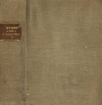 Studi in onore di Riccardo Dalla Volta vol.II - copertina