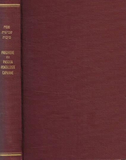 Preghiere per le tre feste di Pasqua Pentecoste Capanne - copertina