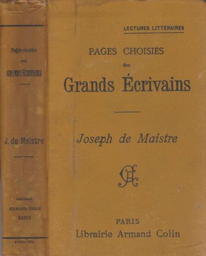 Joseph De Maistre - copertina