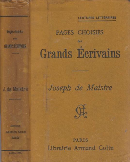 Joseph De Maistre - copertina