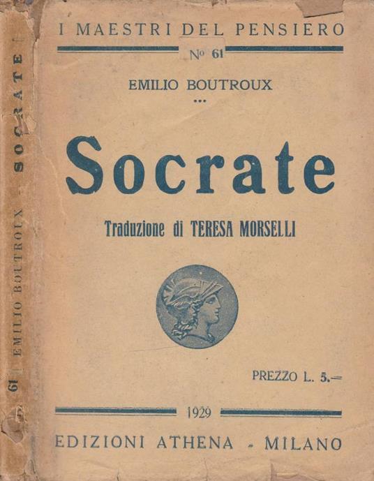 Socrate - Emile Boutroux - copertina