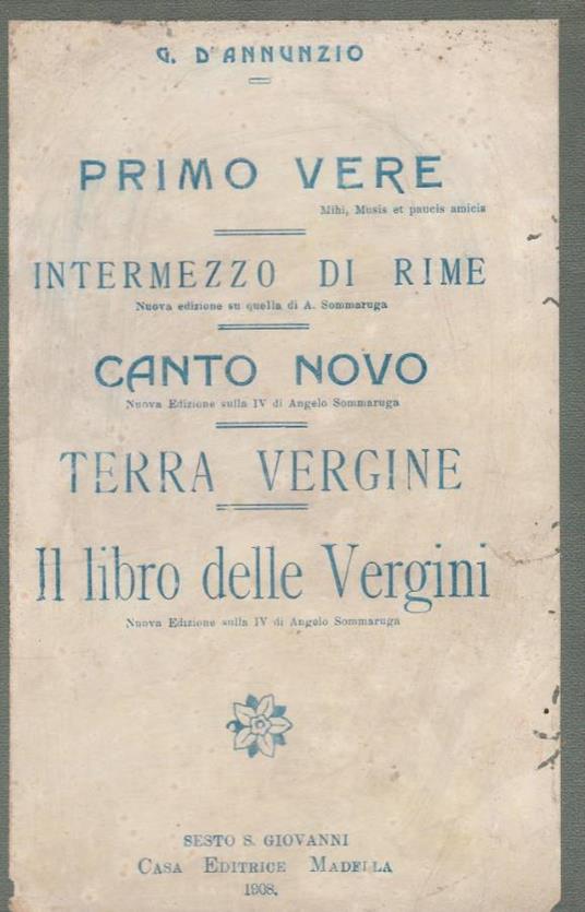 Miscellanea - Gabriele D'Annunzio - copertina