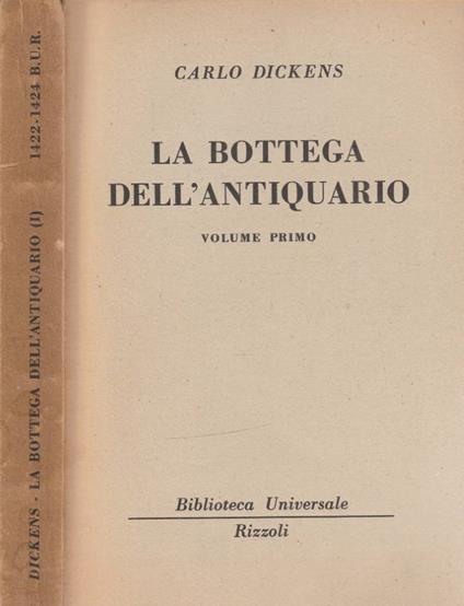 La bottega dell'antiquario vol 1 - Charles Dickens - copertina