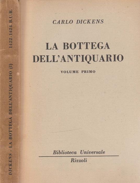 La bottega dell'antiquario vol 1 - Charles Dickens - copertina