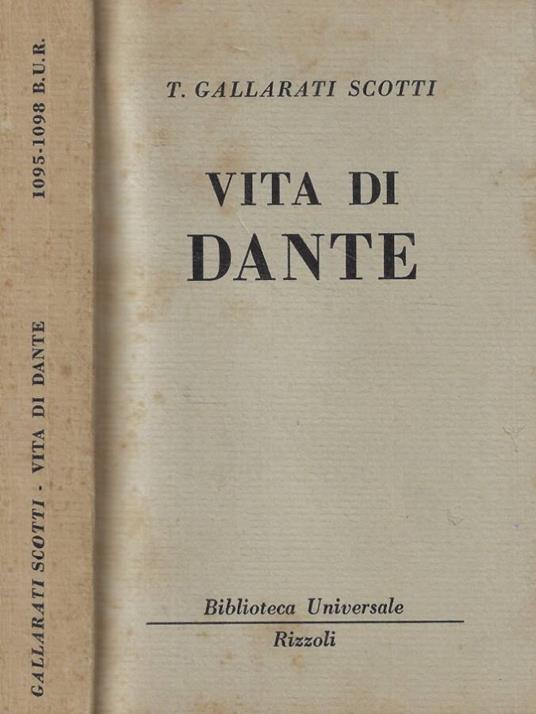 Vita di Dante - Tommaso Gallarati Scotti - copertina