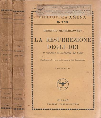 La resurrezione degli Dei vol I,III - Dimitrij Sergeevic Merezkovskij - copertina